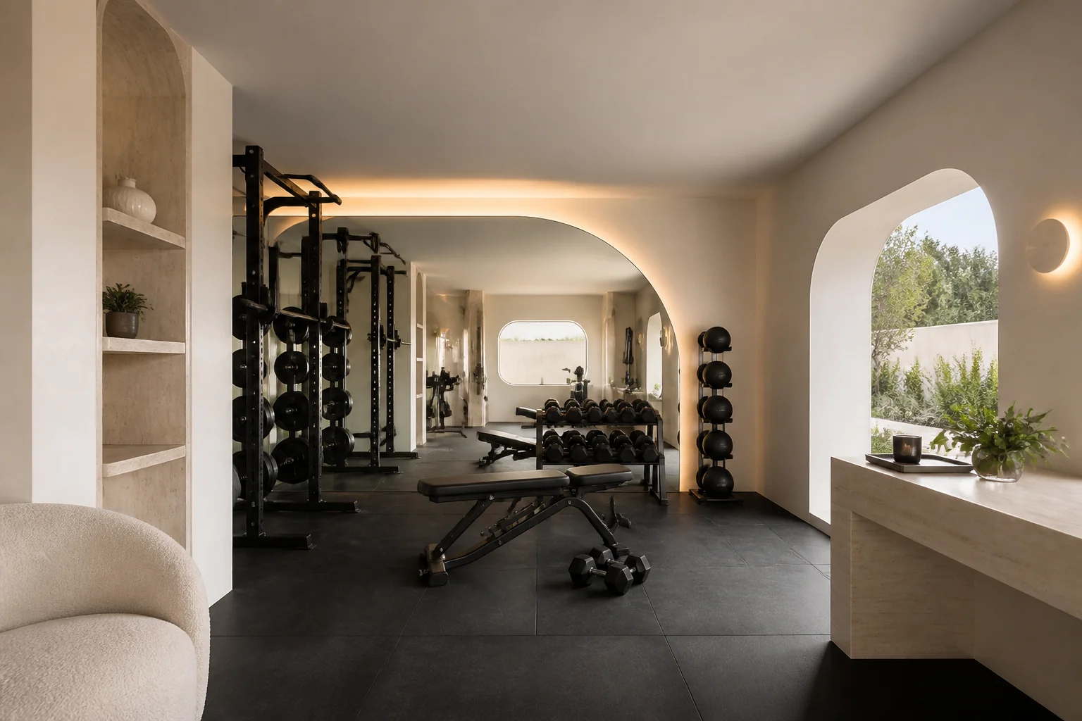 A Organic Modern home gym remodel