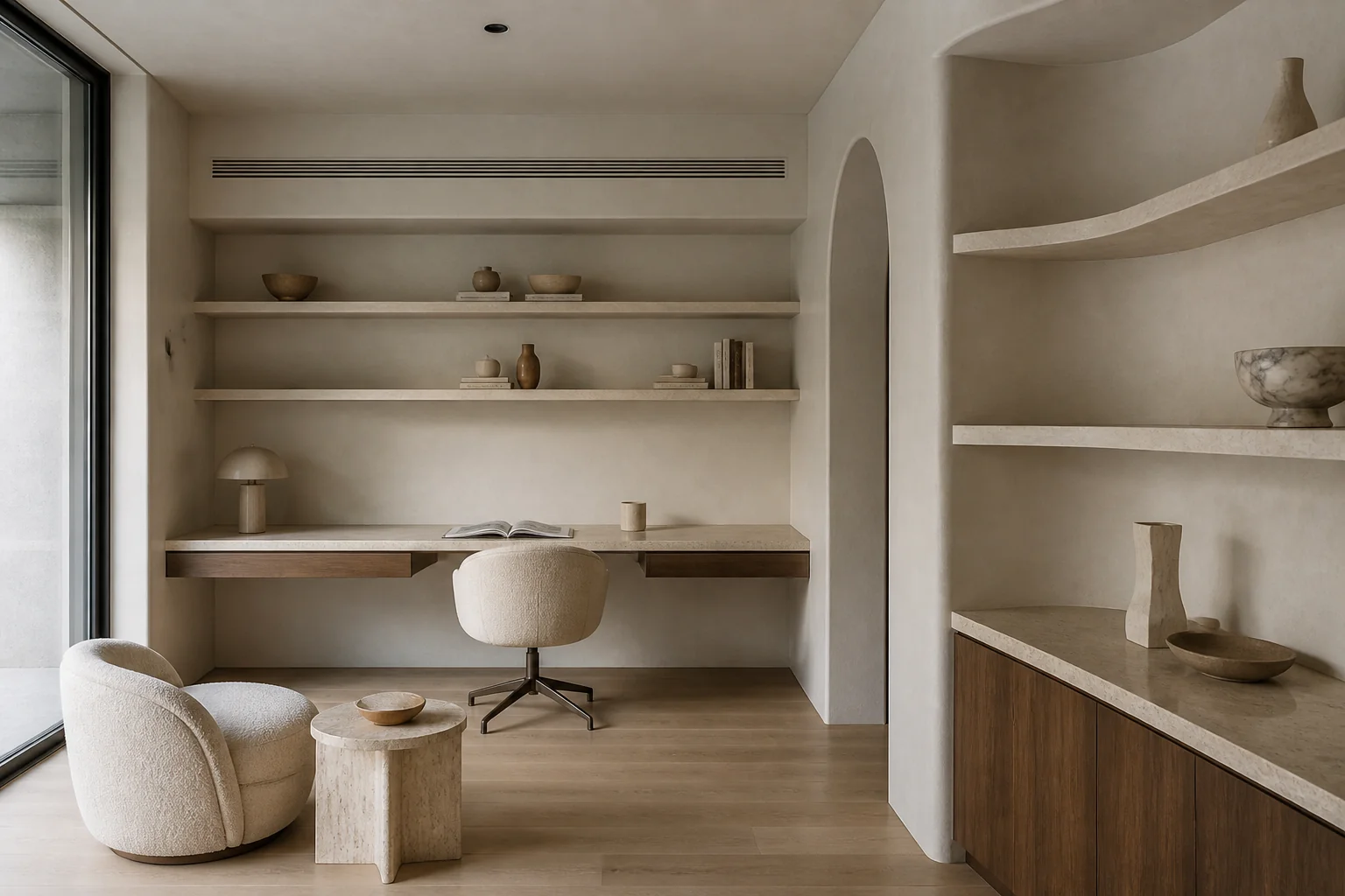 A Organic Modern home office remodel