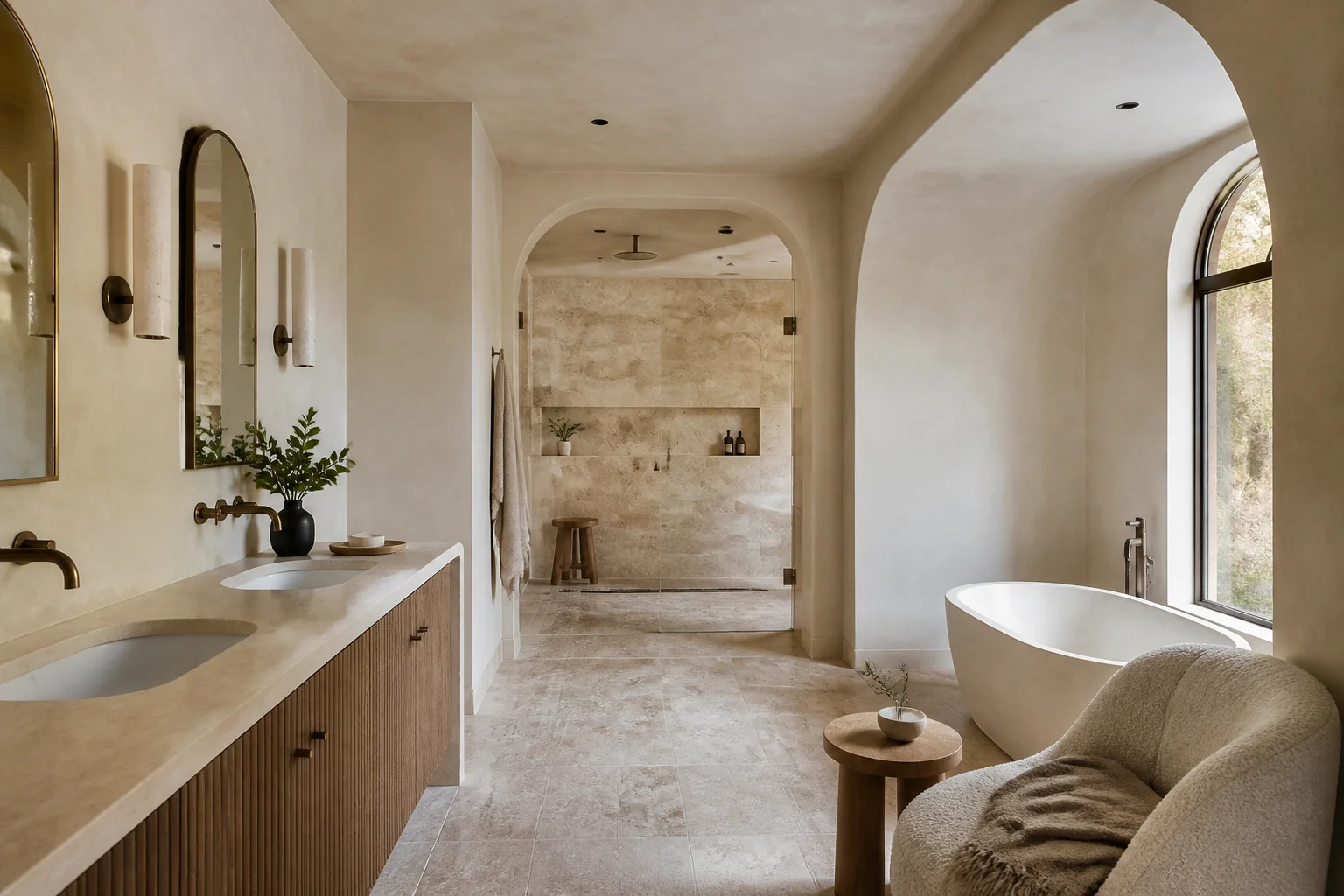 A Organic Modern primary bathroom remodel