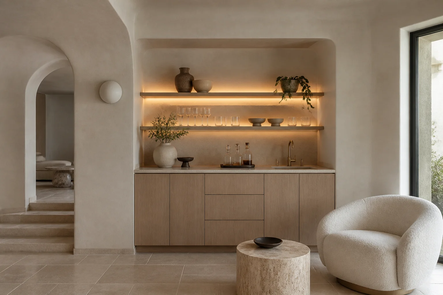 A Organic Modern wet bar remodel