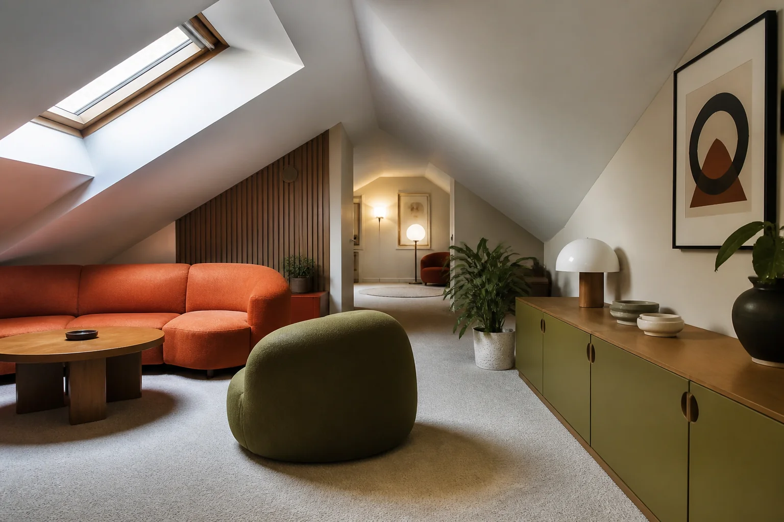 A Retro 70s attic remodel
