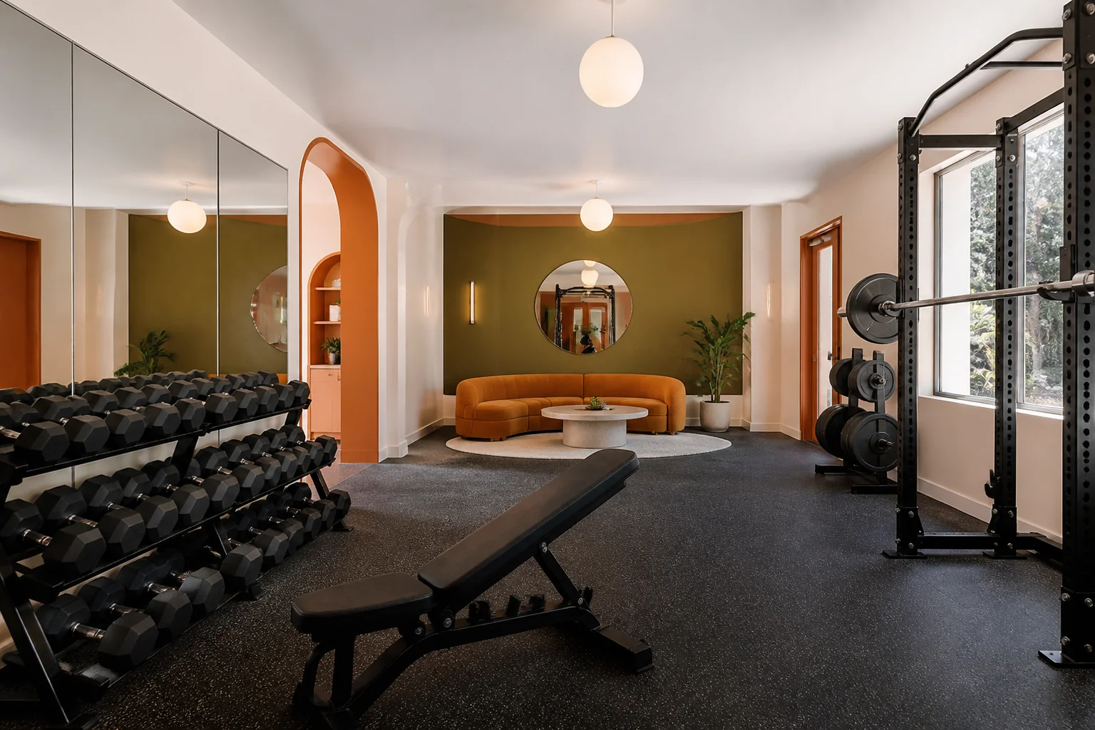 A Retro 70s home gym remodel