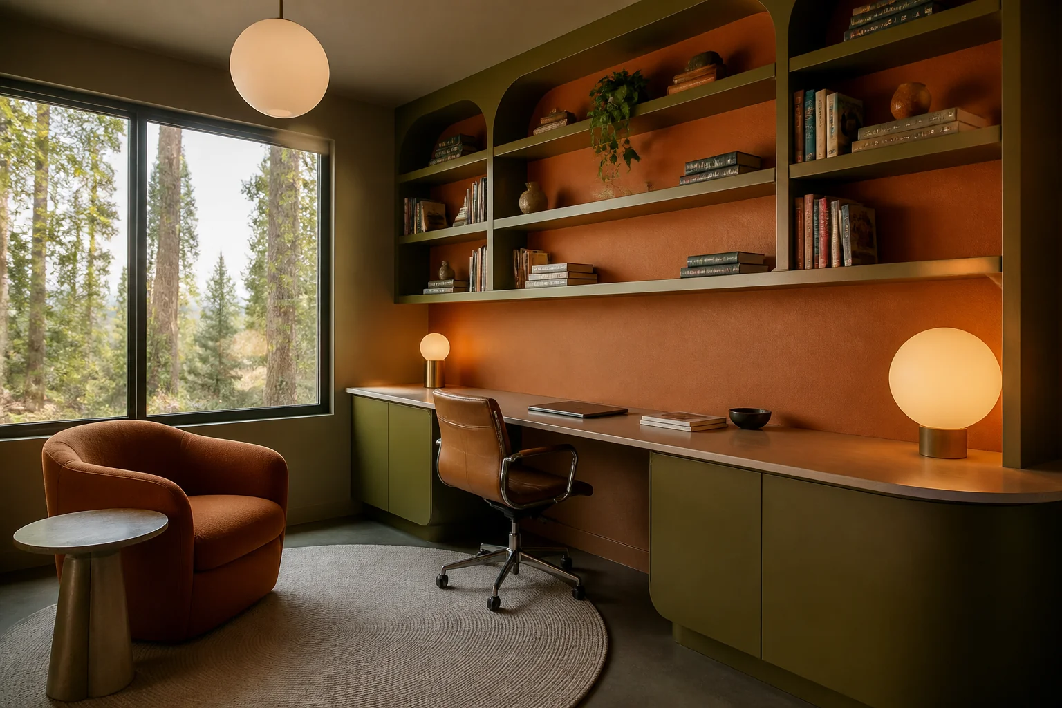 A Retro 70s home office remodel