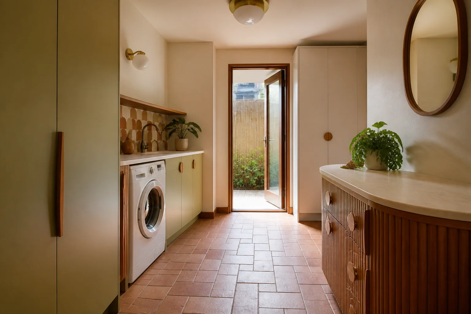 A Retro 70s laundry room remodel