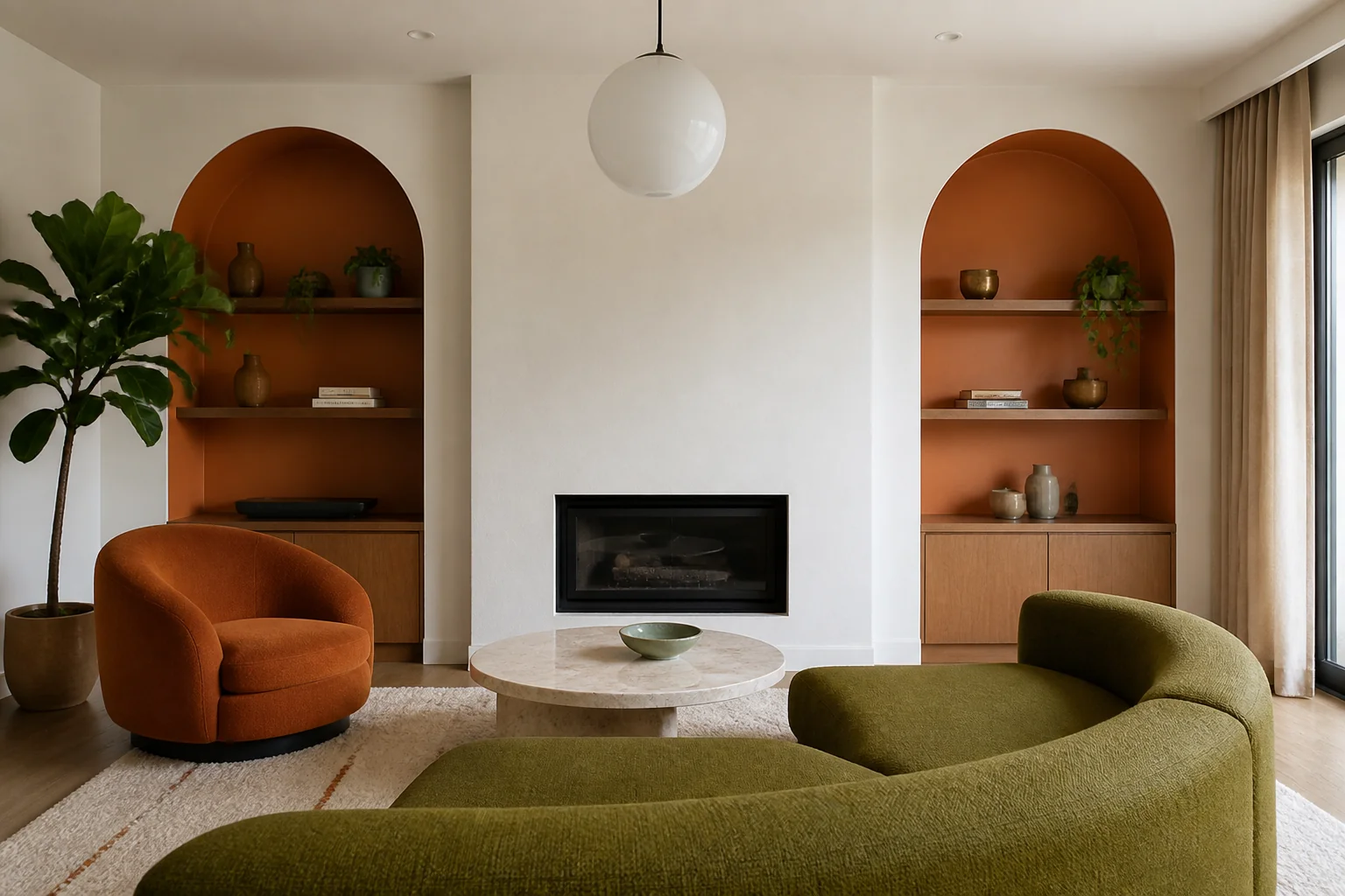 A Retro 70s living room remodel