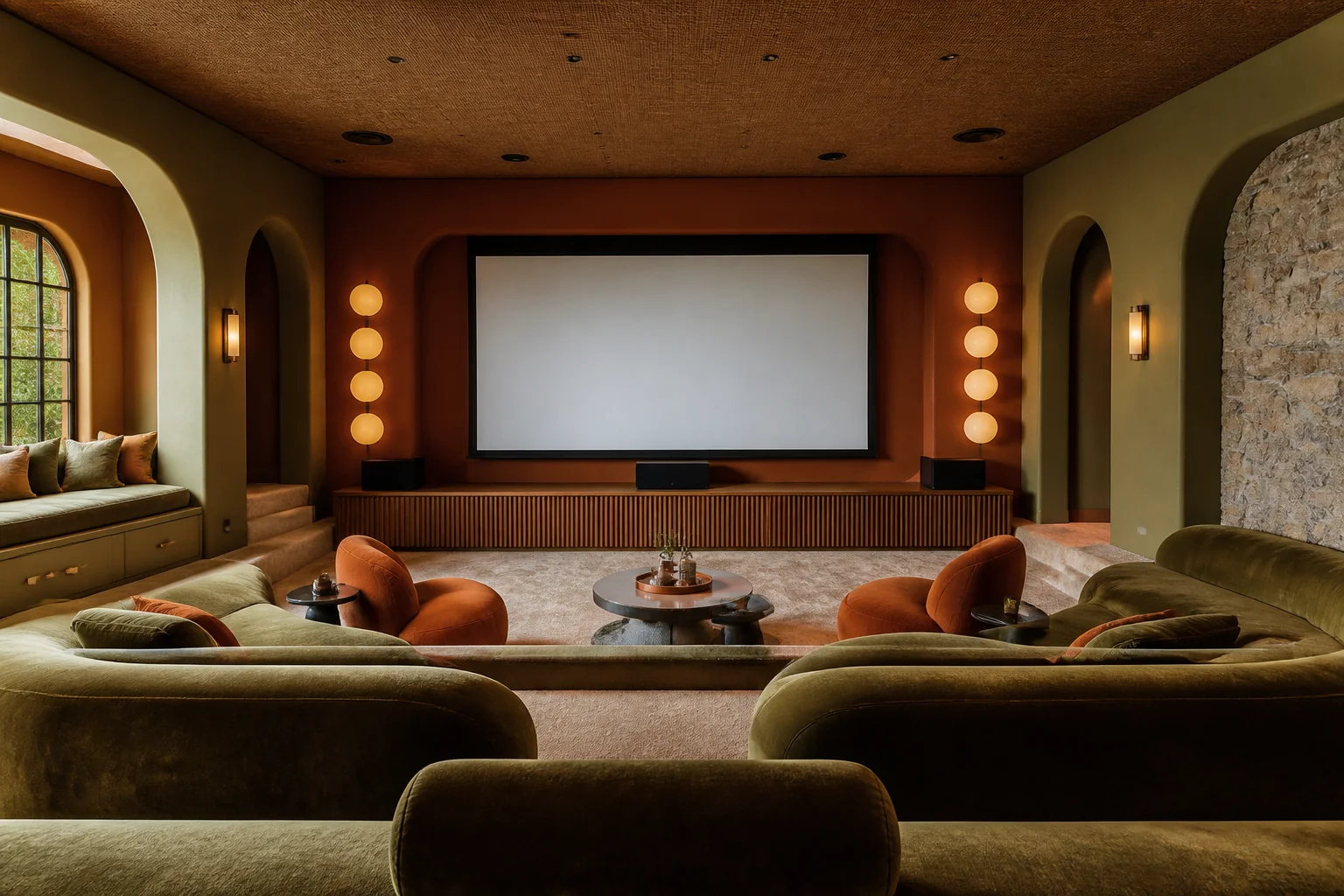 A Retro 70s media room remodel