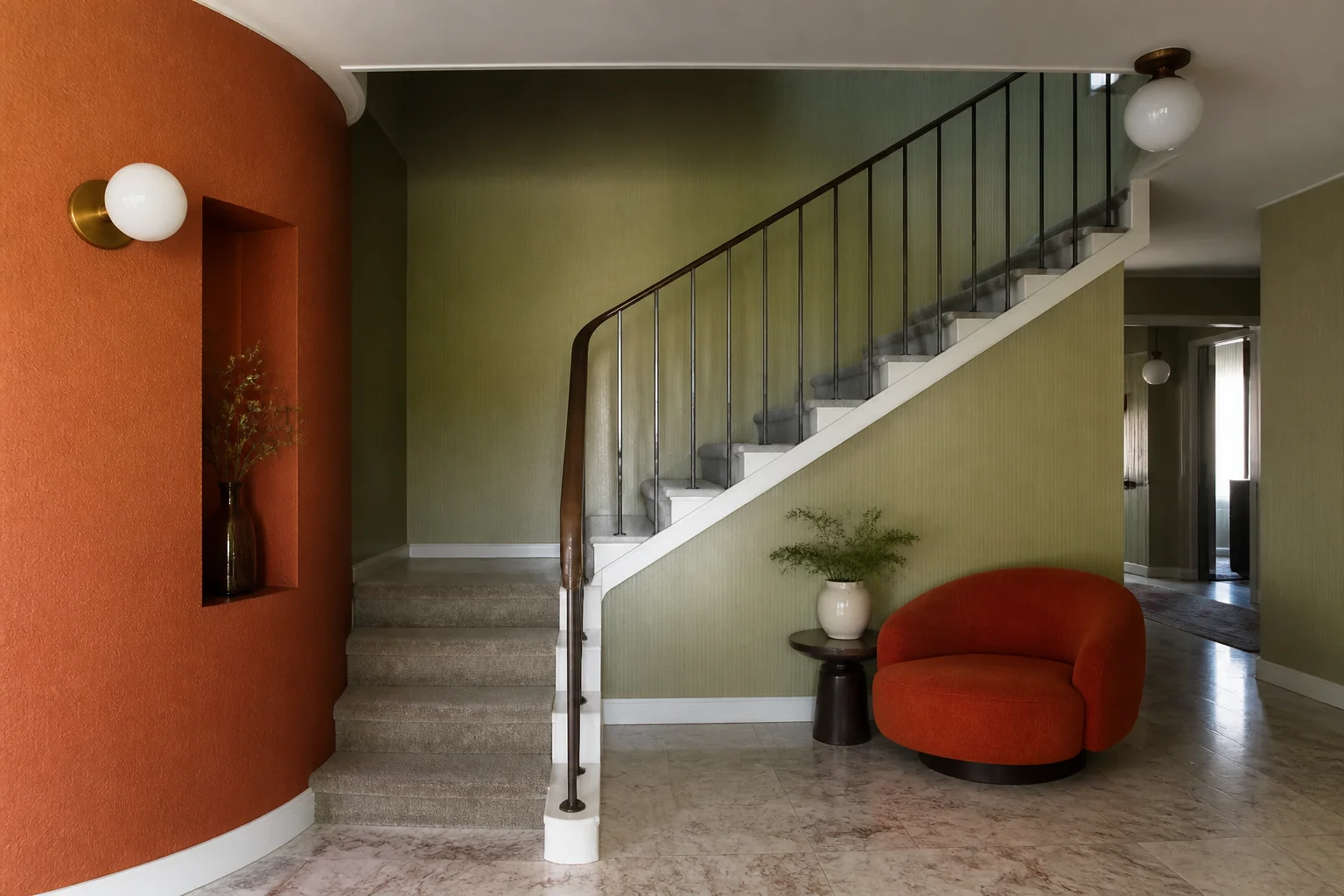 A Retro 70s staircase remodel
