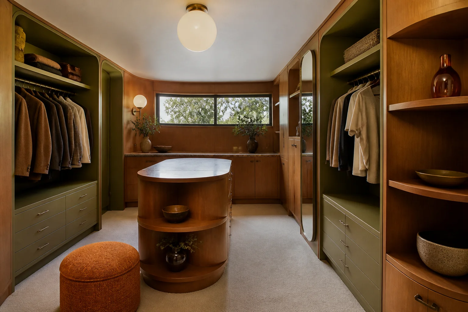 A Retro 70s walk-in closet remodel