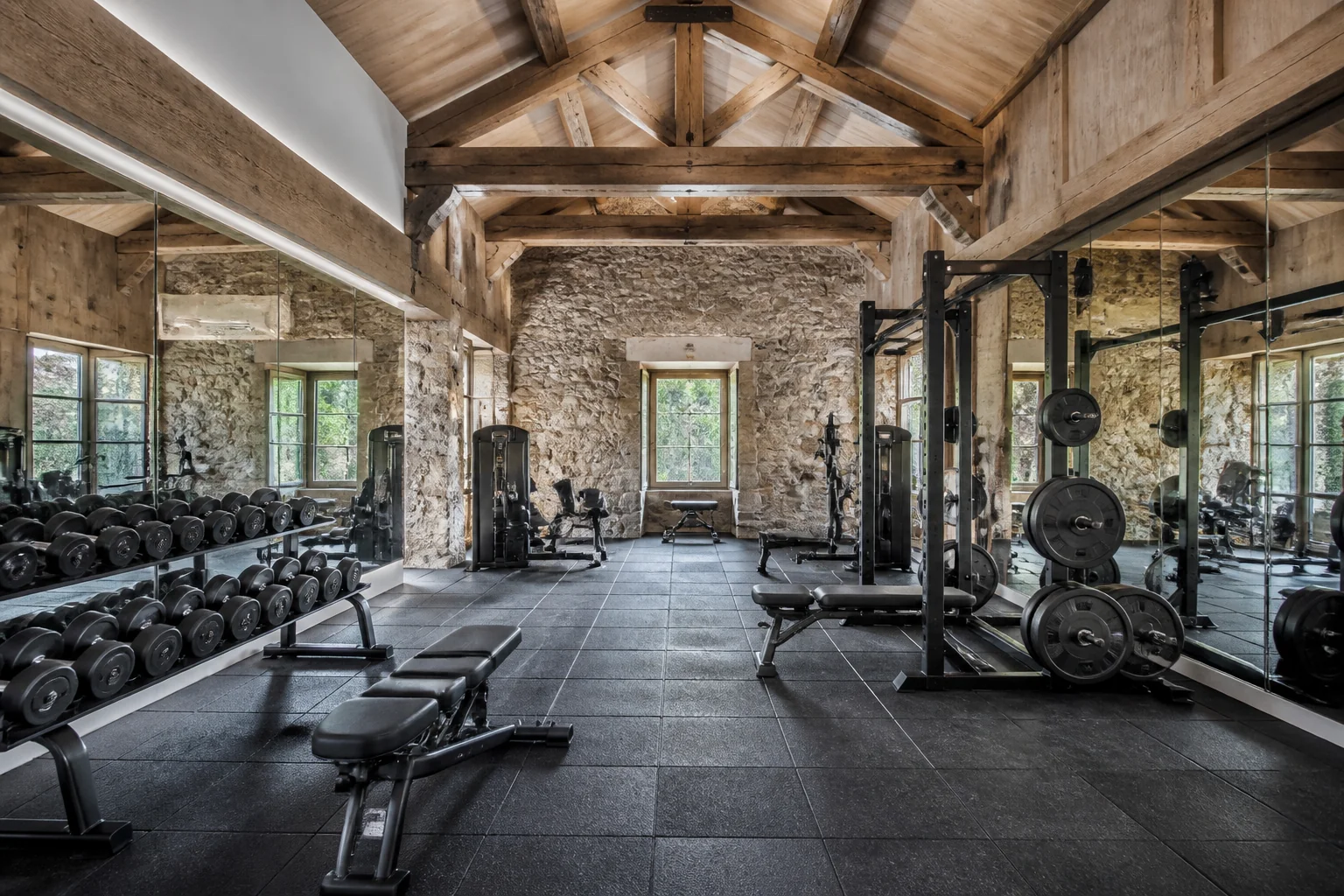 A Rustic home gym remodel