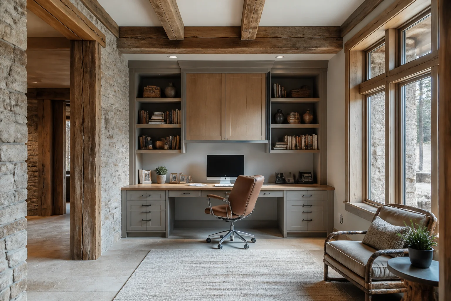 A Rustic home office remodel