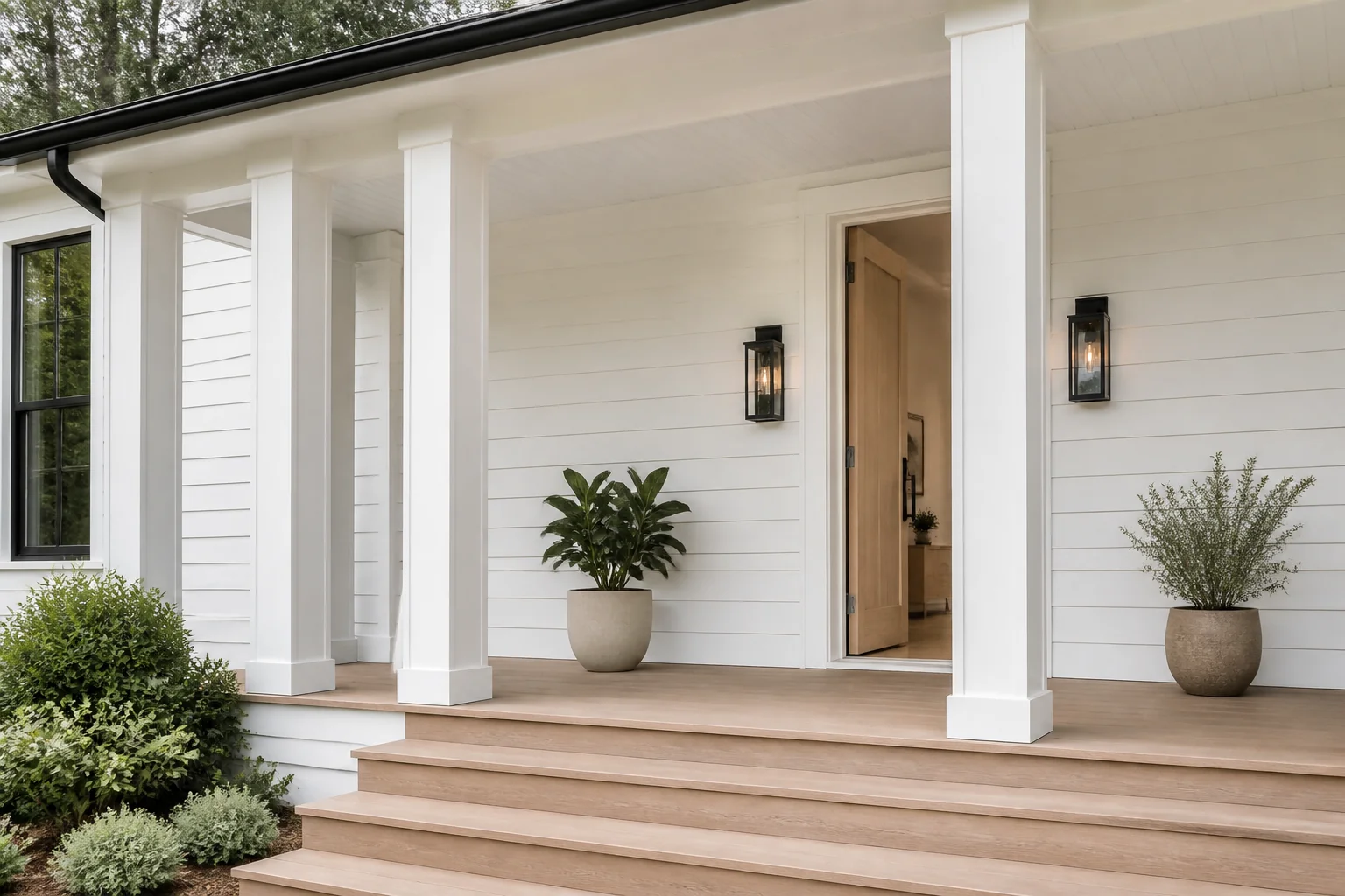 A Scandinavian front porch remodel