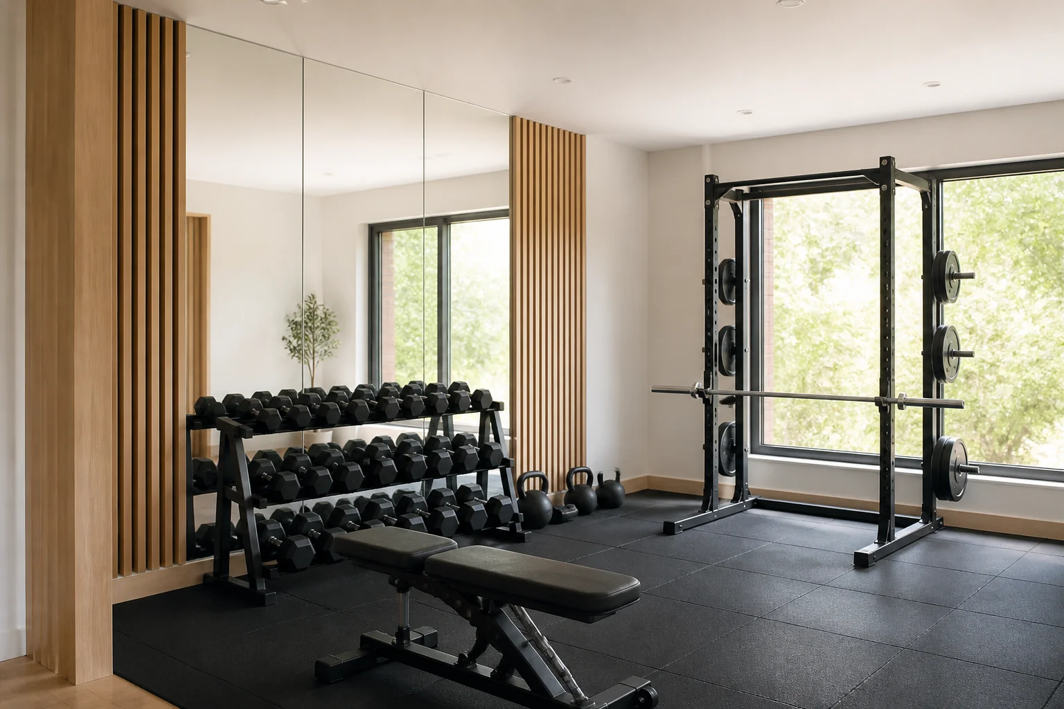 A Scandinavian home gym remodel