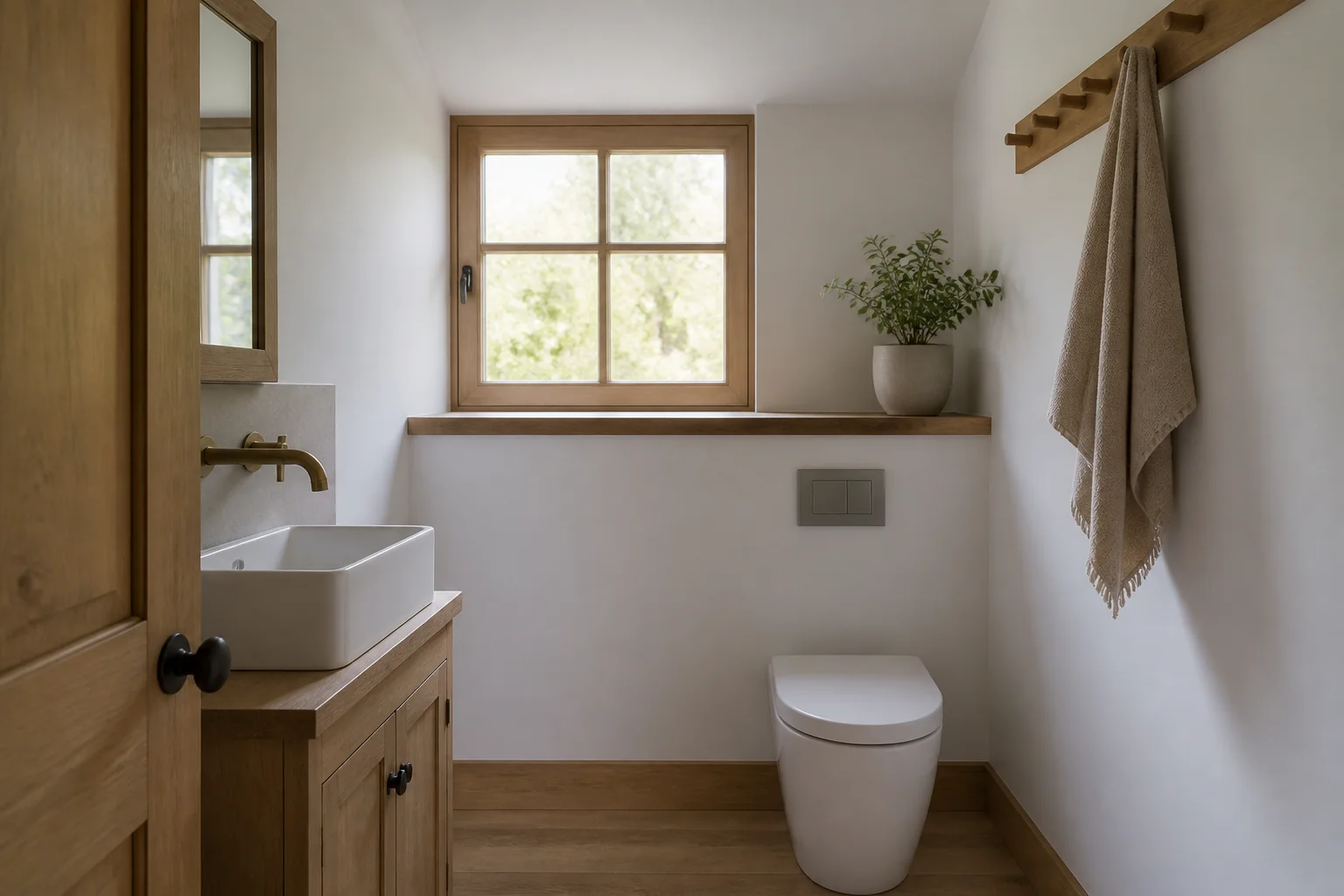 A Shaker powder room remodel