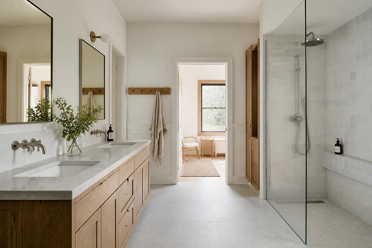 A Shaker primary bathroom remodel