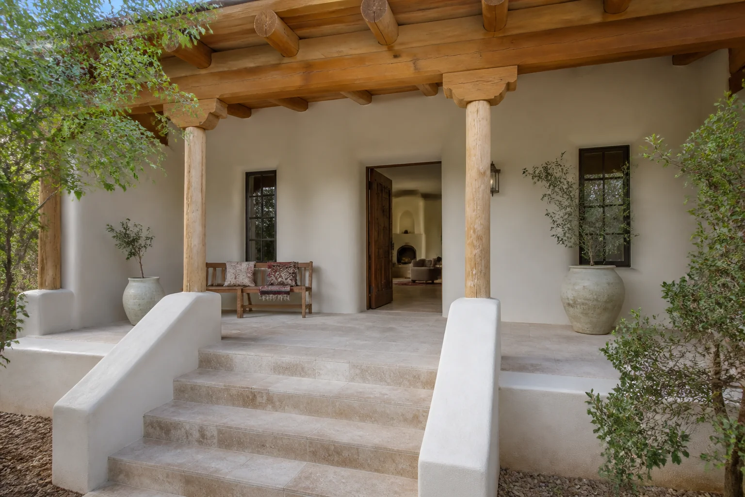 A Southwestern front porch remodel