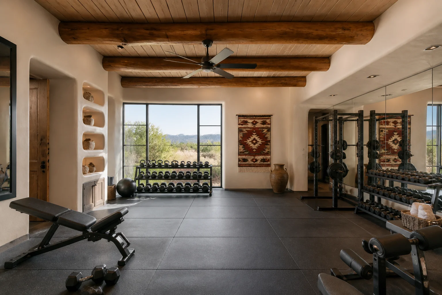 A Southwestern home gym remodel