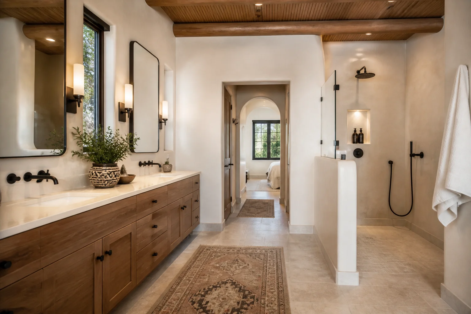 A Southwestern primary bathroom remodel