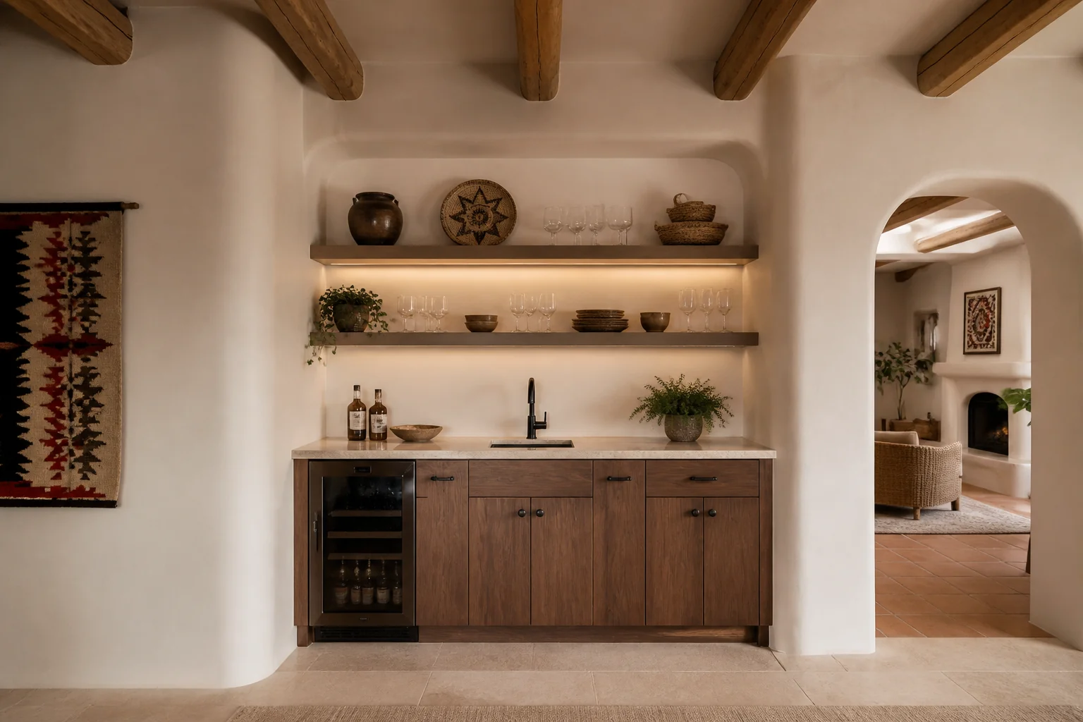 A Southwestern wet bar remodel