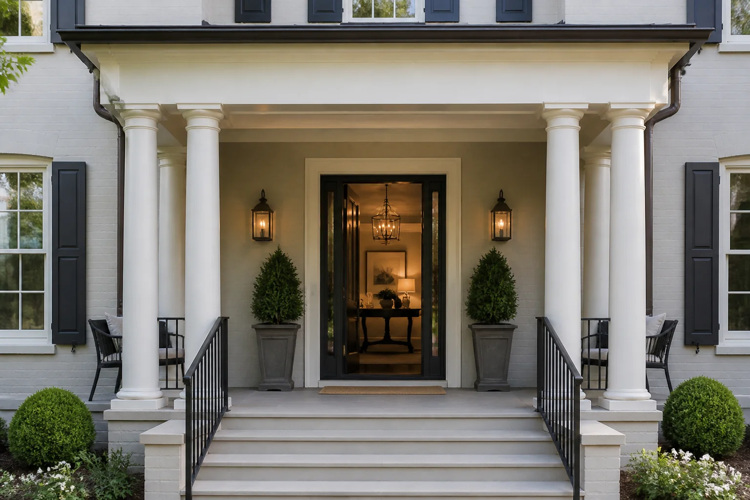 A Traditional front porch remodel