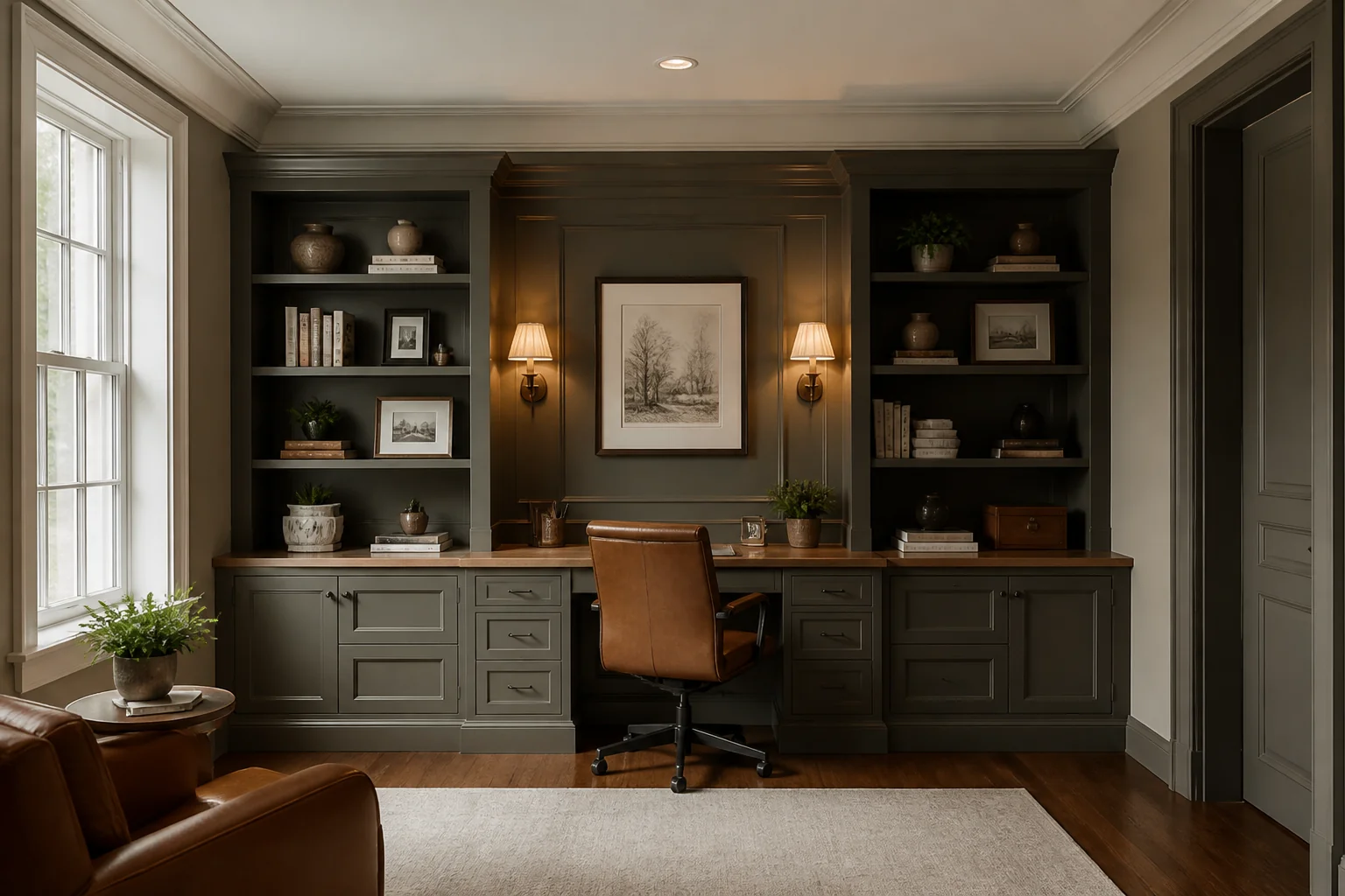 A Traditional home office remodel