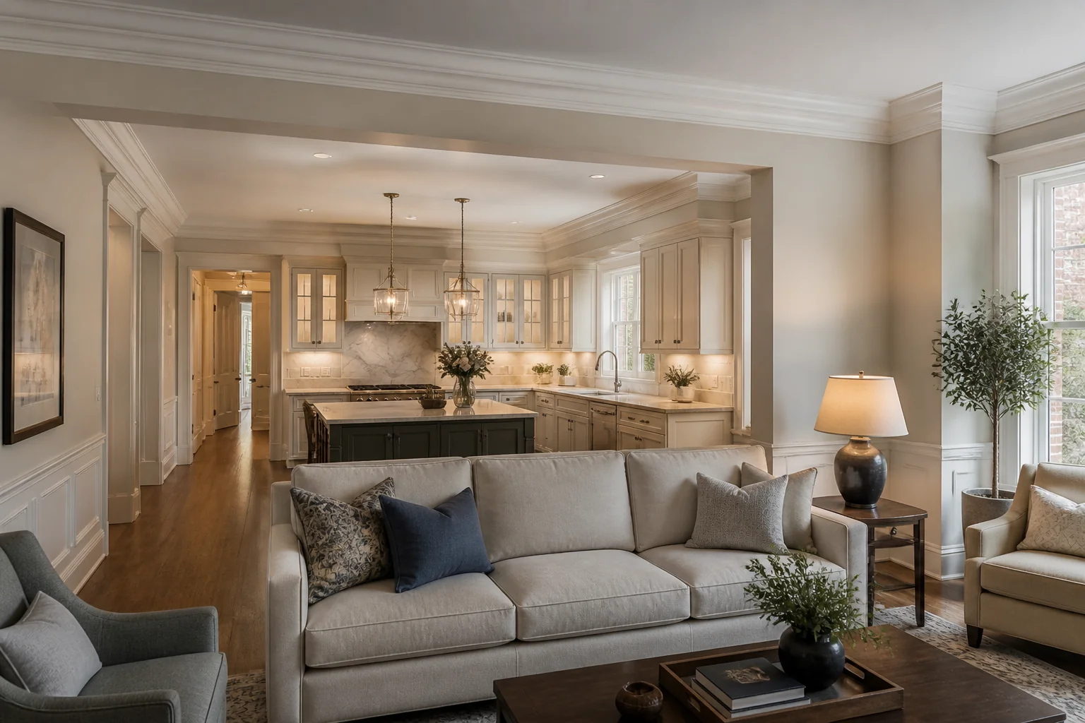 A Traditional open concept remodel