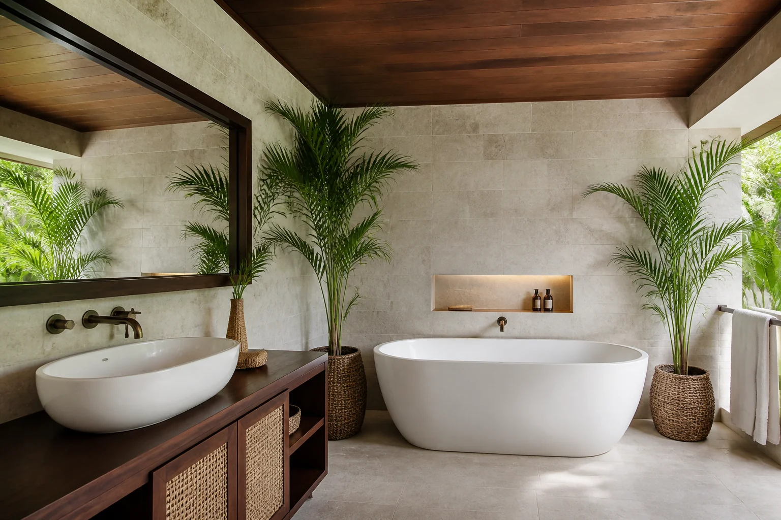 A Tropical bathroom remodel