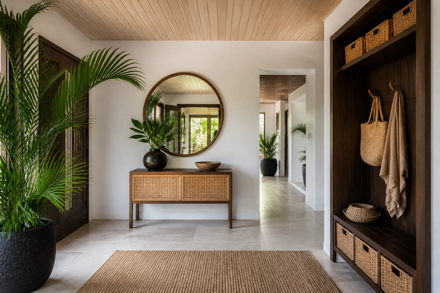 A Tropical entryway remodel