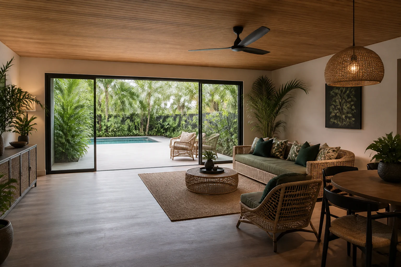 A Tropical garage conversion