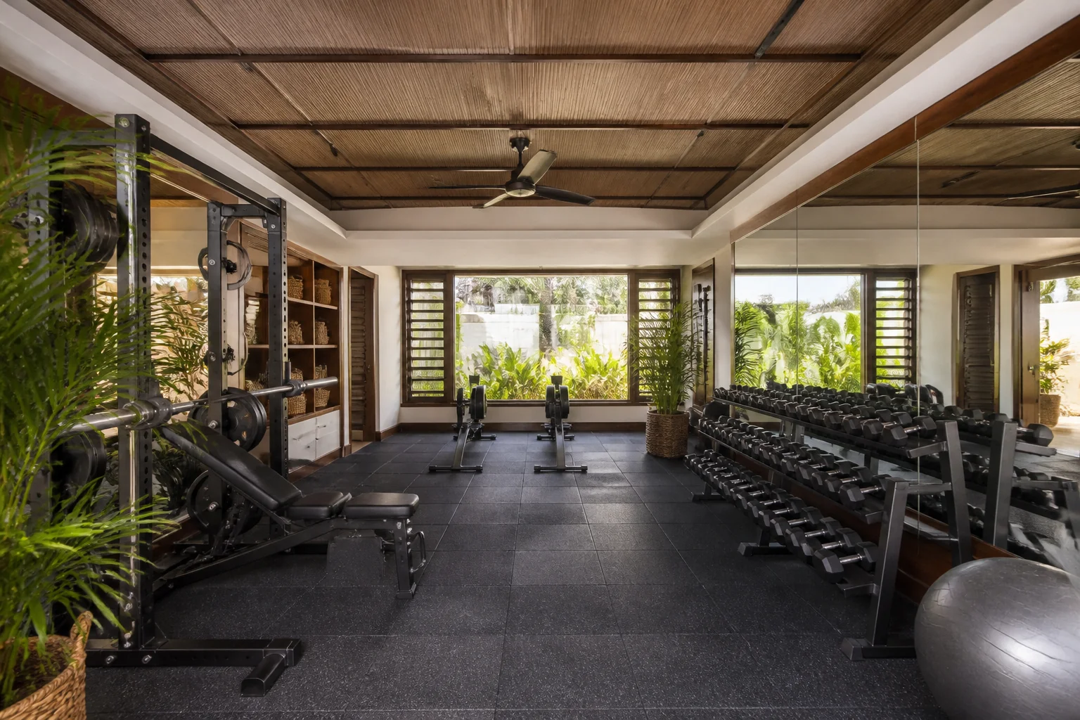 A Tropical home gym remodel