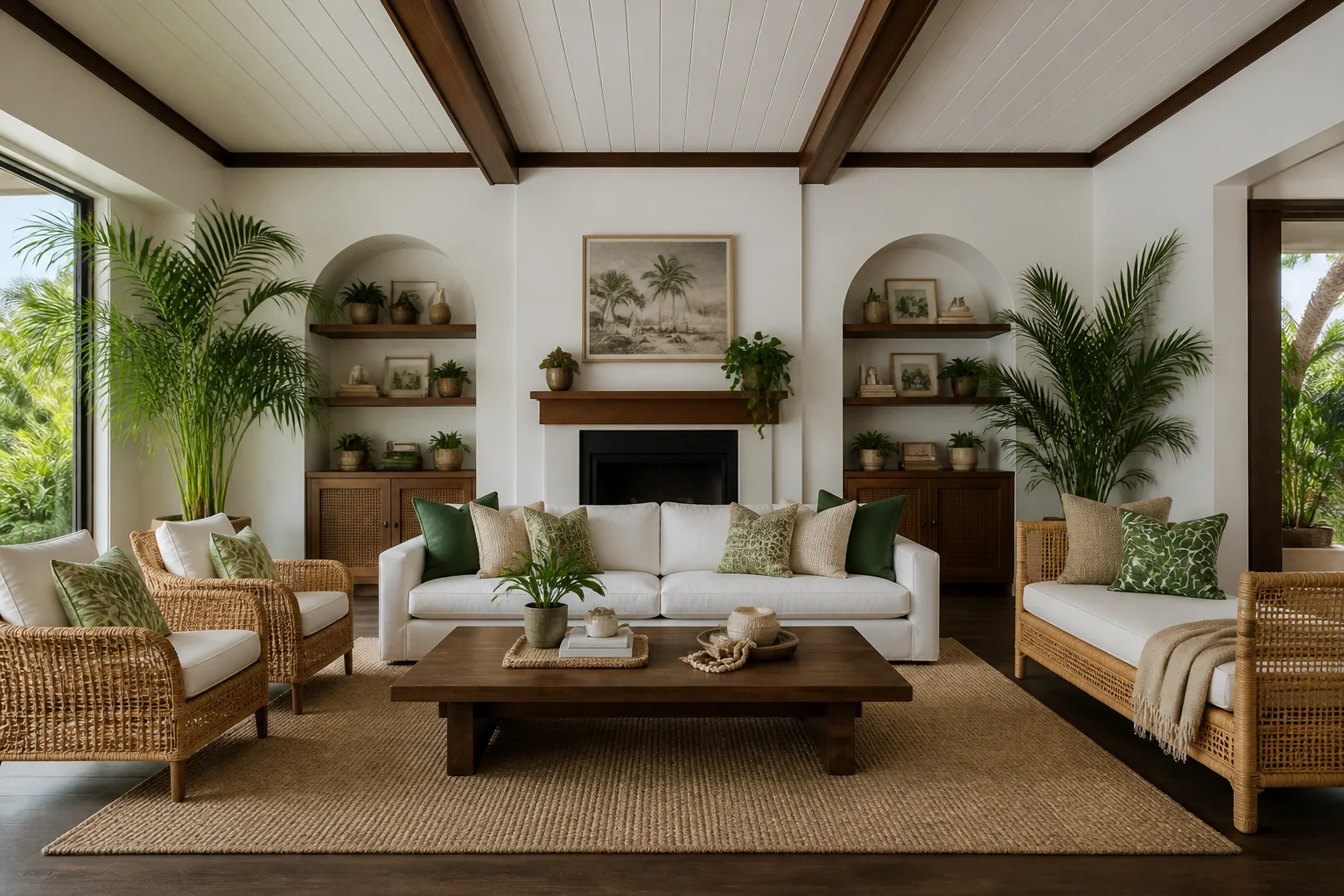 A Tropical living room remodel