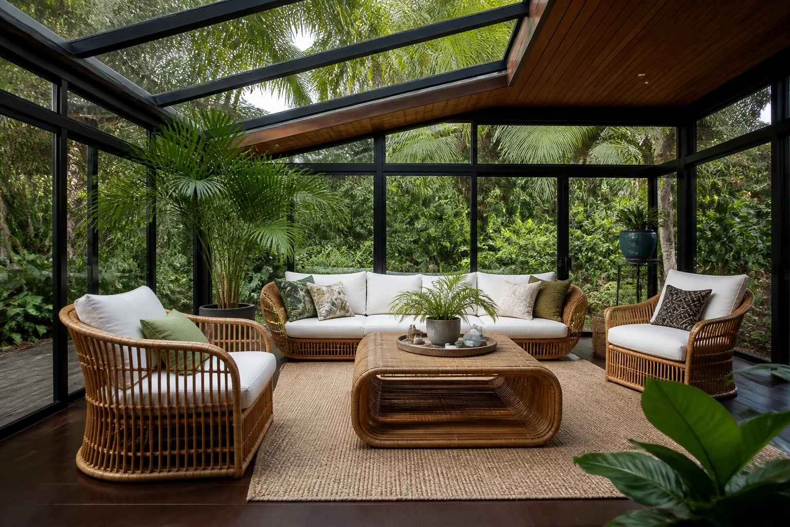 A Tropical sunroom remodel