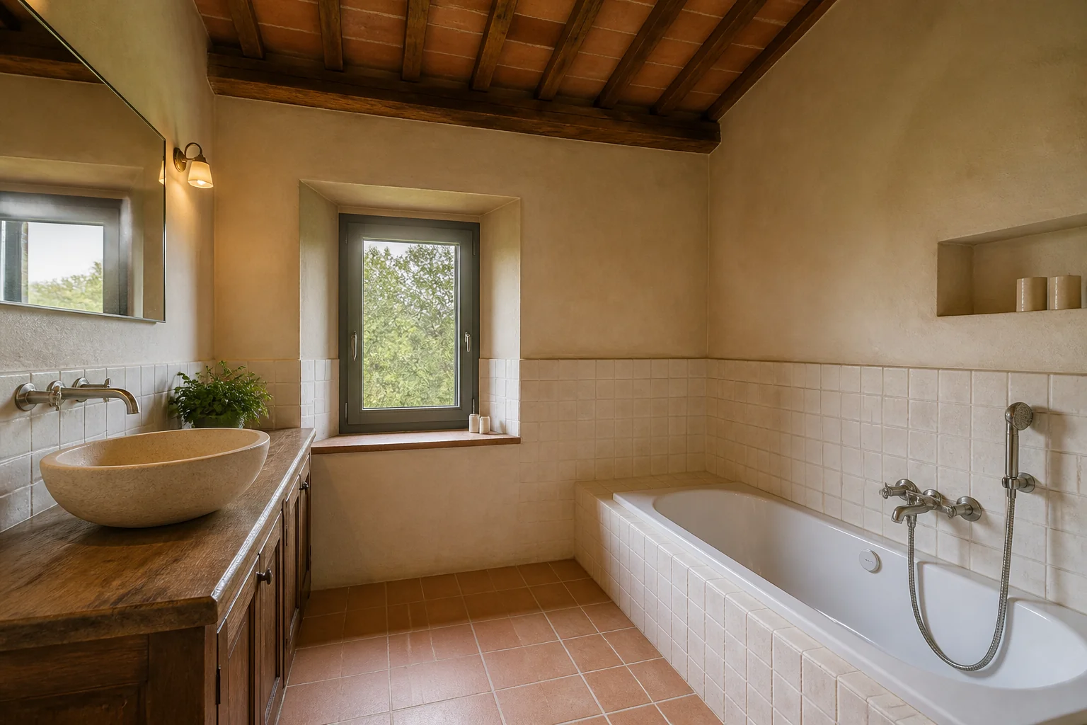 A Tuscan bathroom remodel