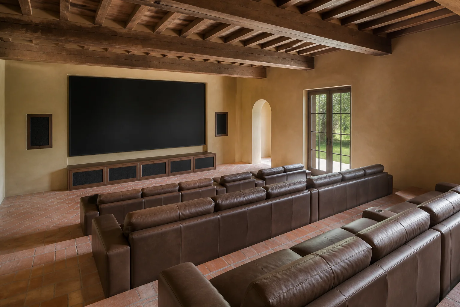 A Tuscan media room remodel
