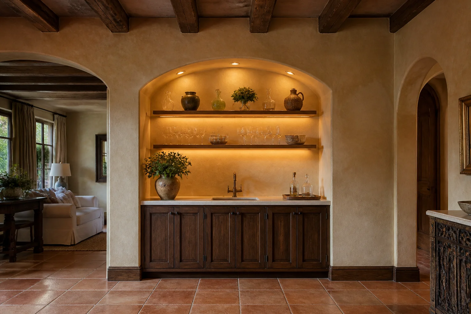 A Tuscan wet bar remodel
