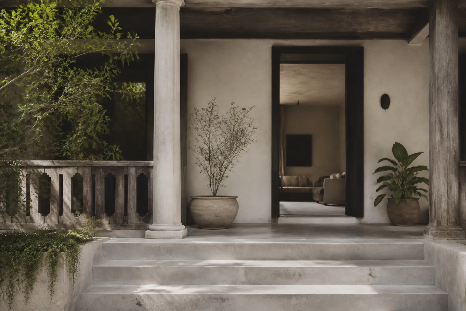 A Wabi-Sabi front porch remodel