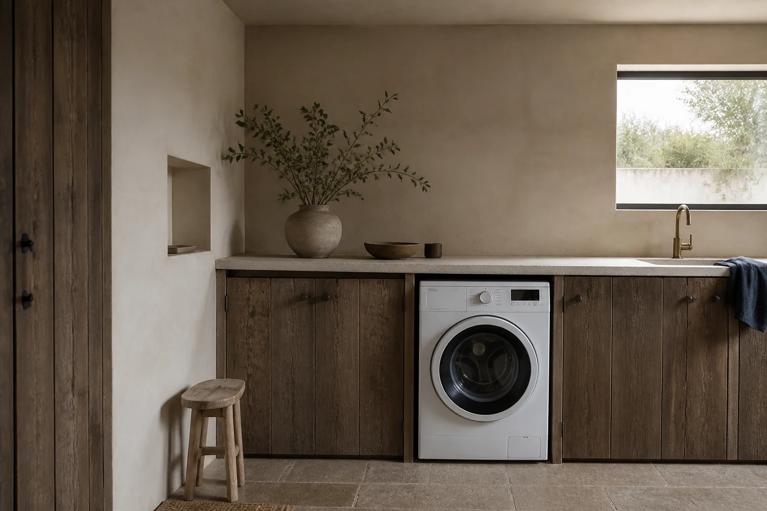 A Wabi-Sabi laundry room remodel