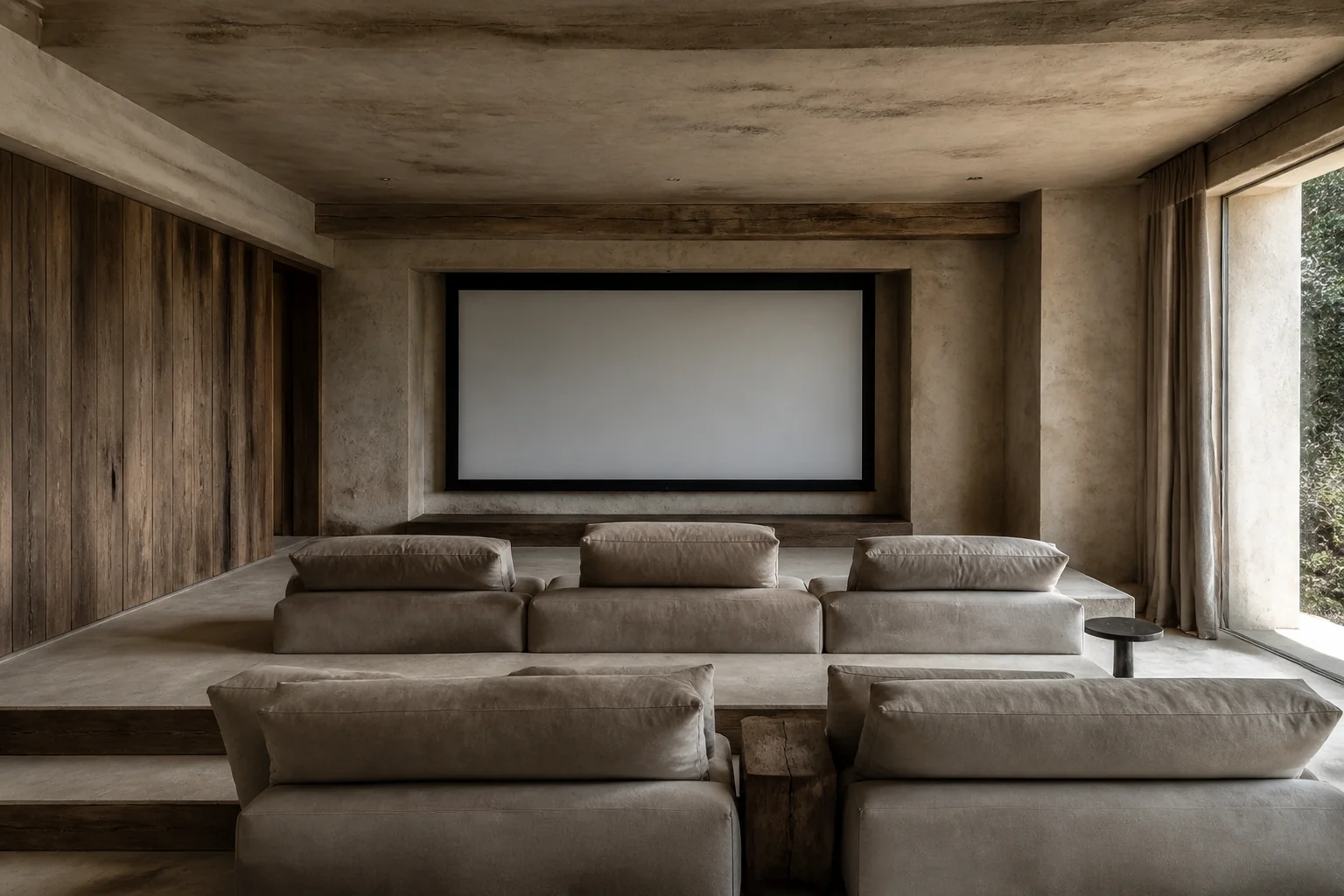 A Wabi-Sabi media room remodel