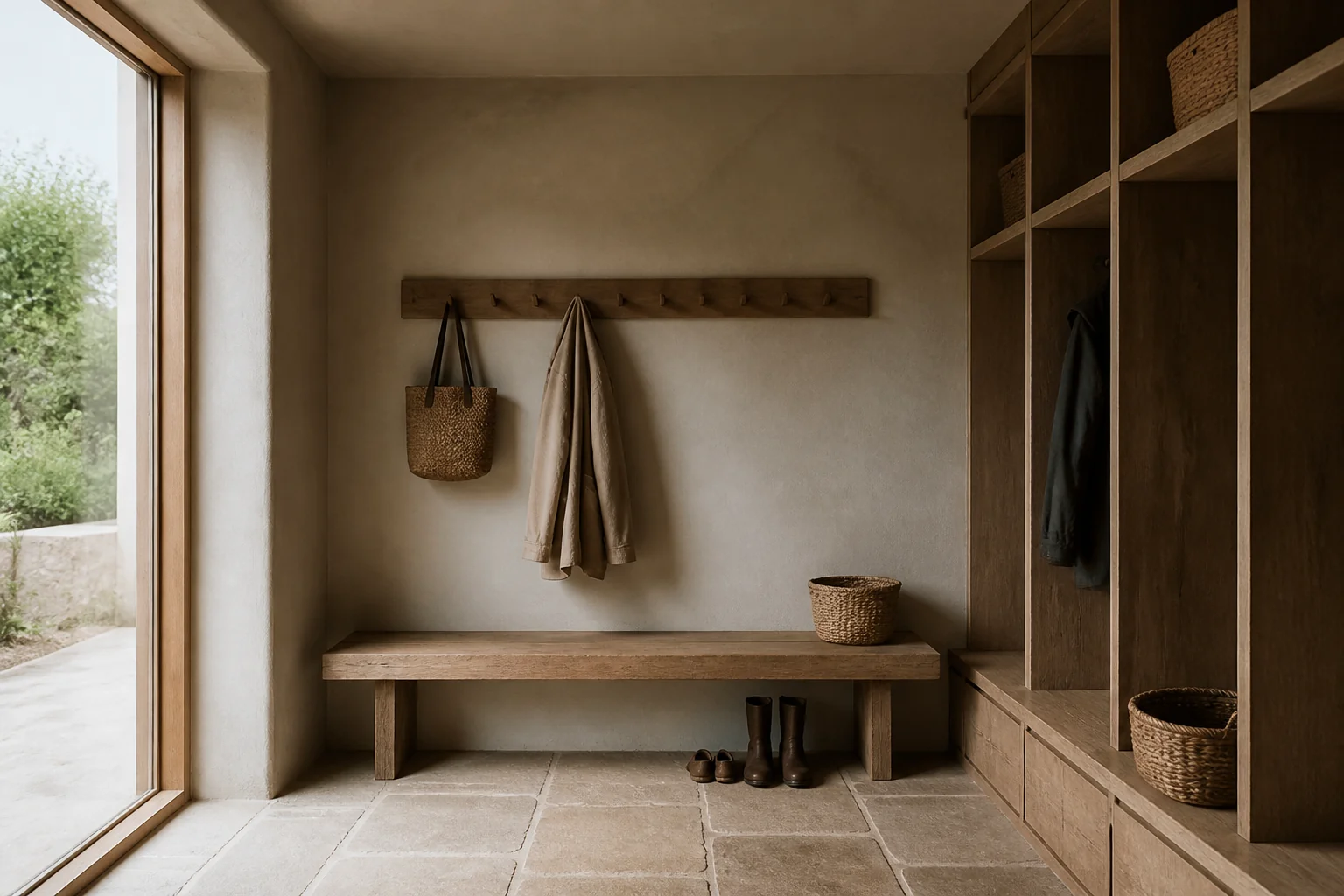 A Wabi-Sabi mudroom remodel