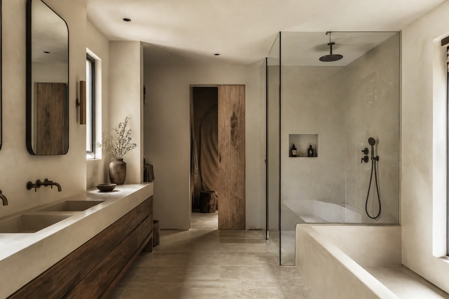 A Wabi-Sabi primary bathroom remodel