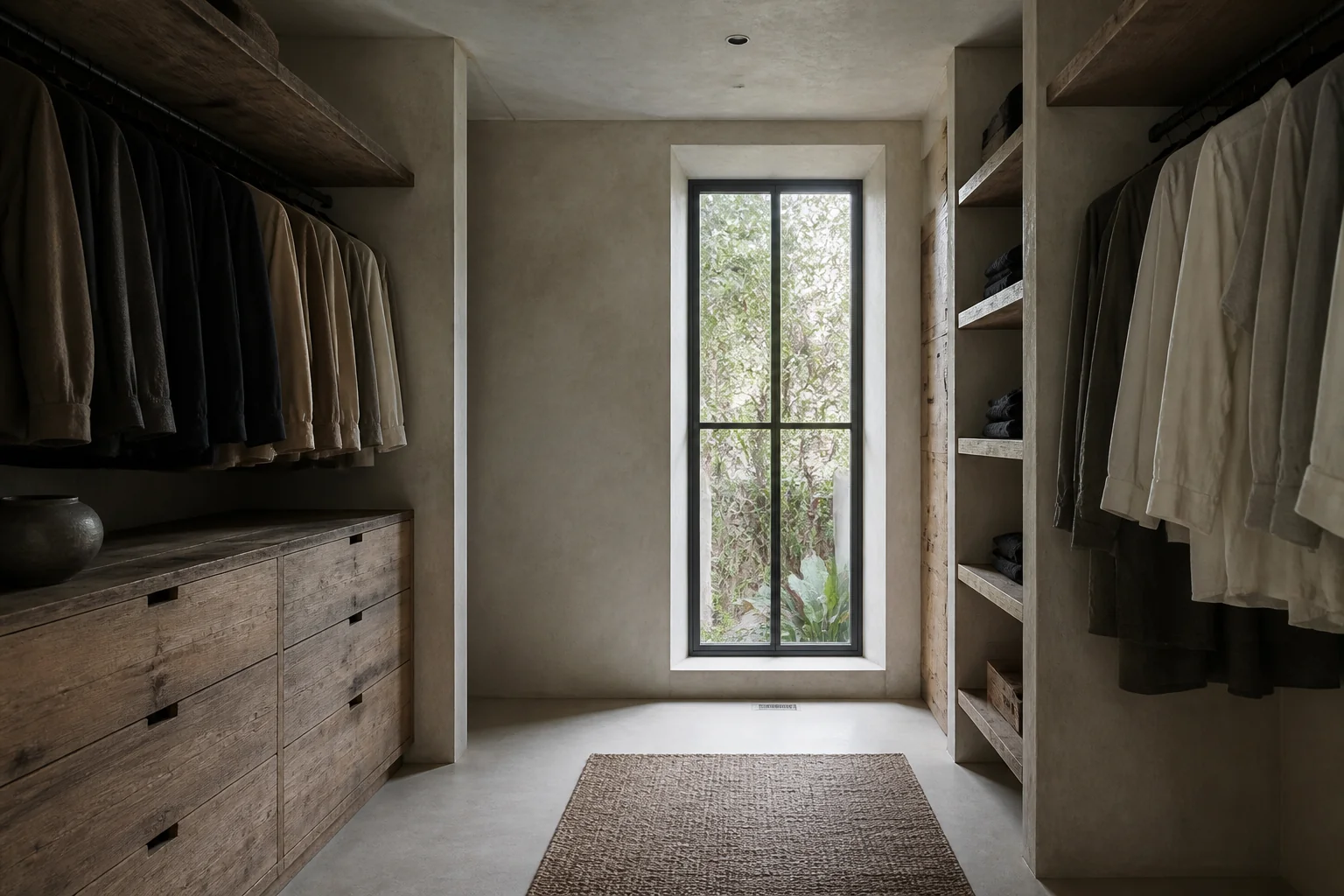 A Wabi-Sabi walk-in closet remodel