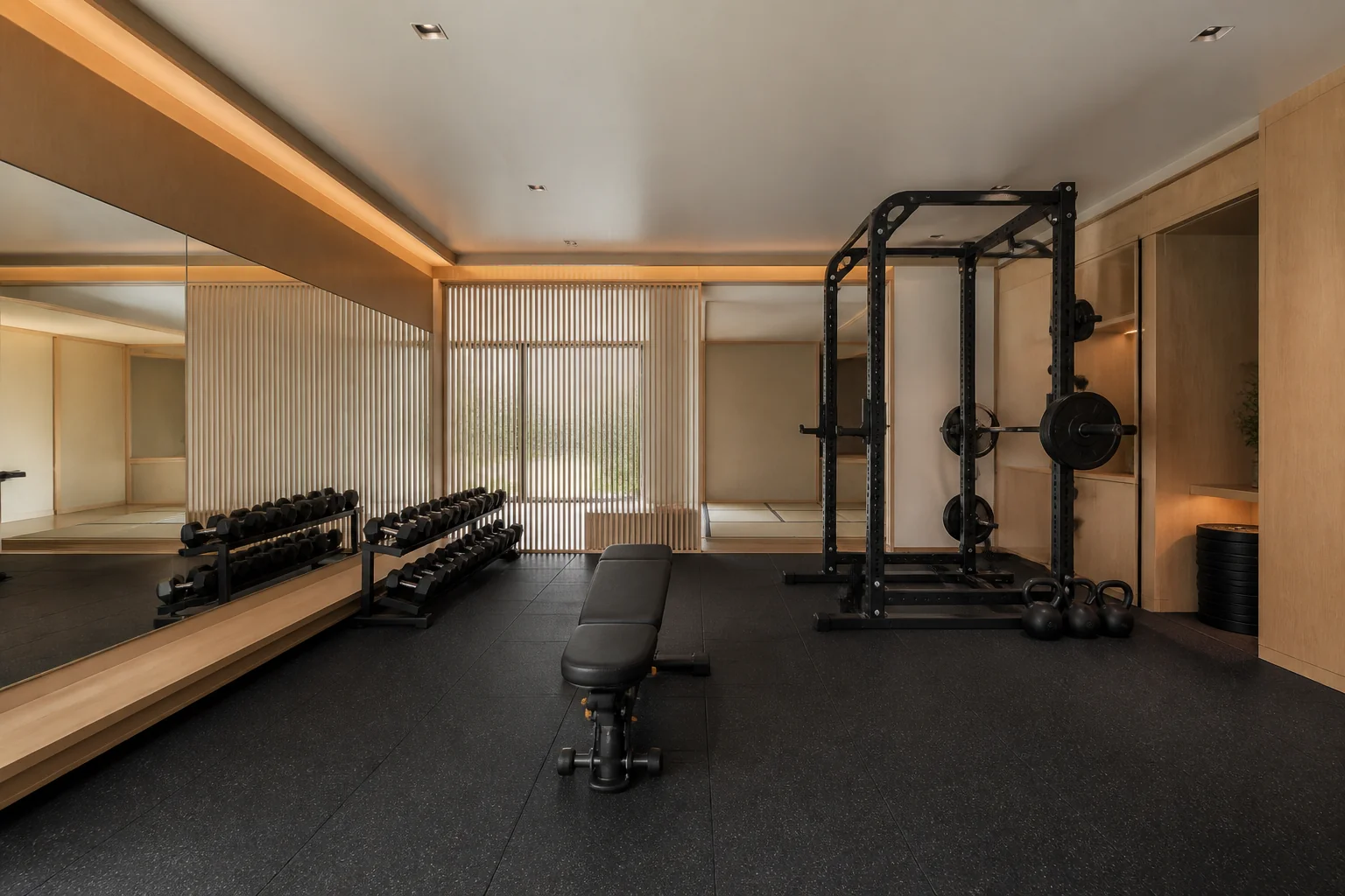 A Zen home gym remodel