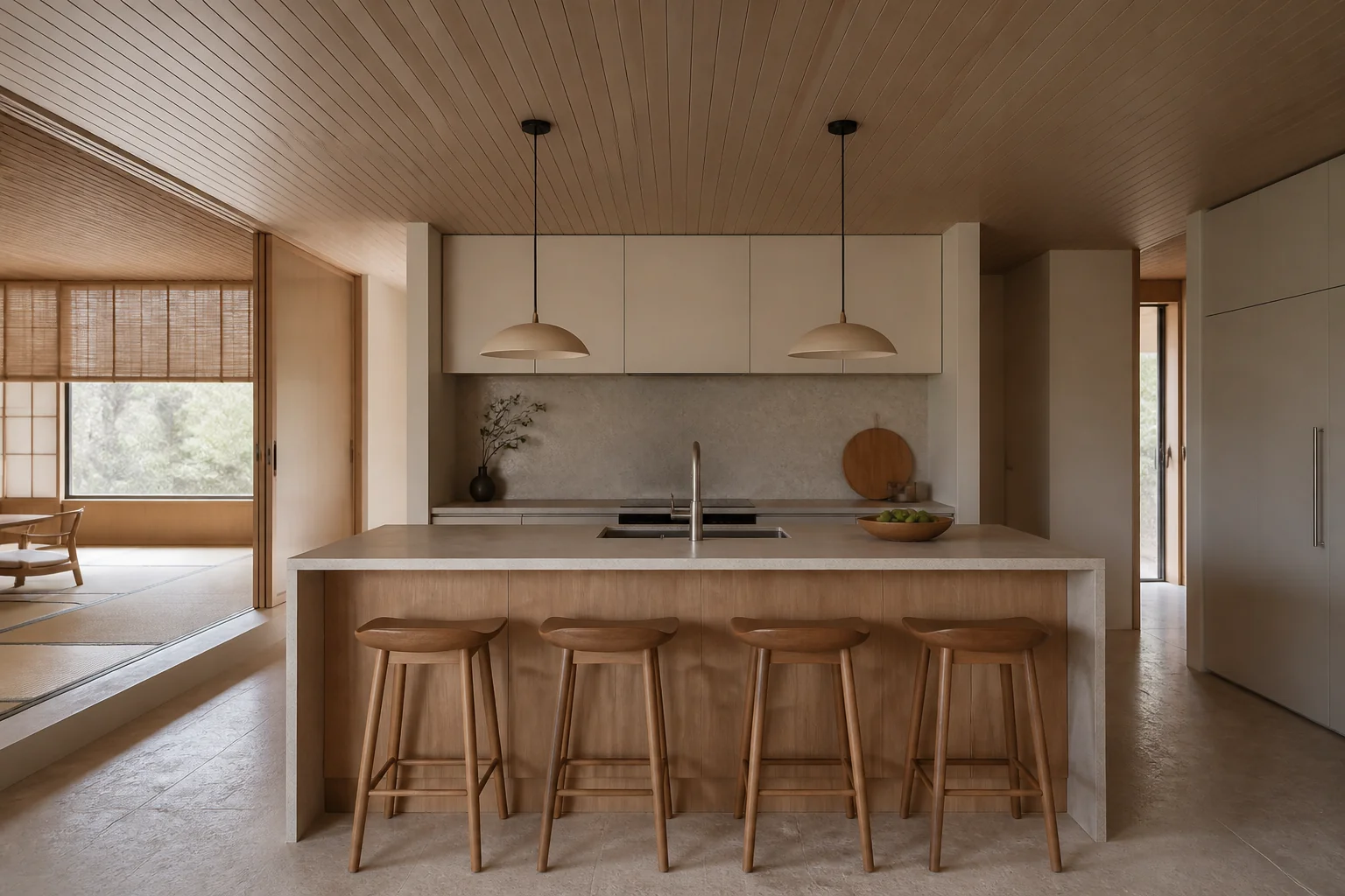 A Zen kitchen island remodel