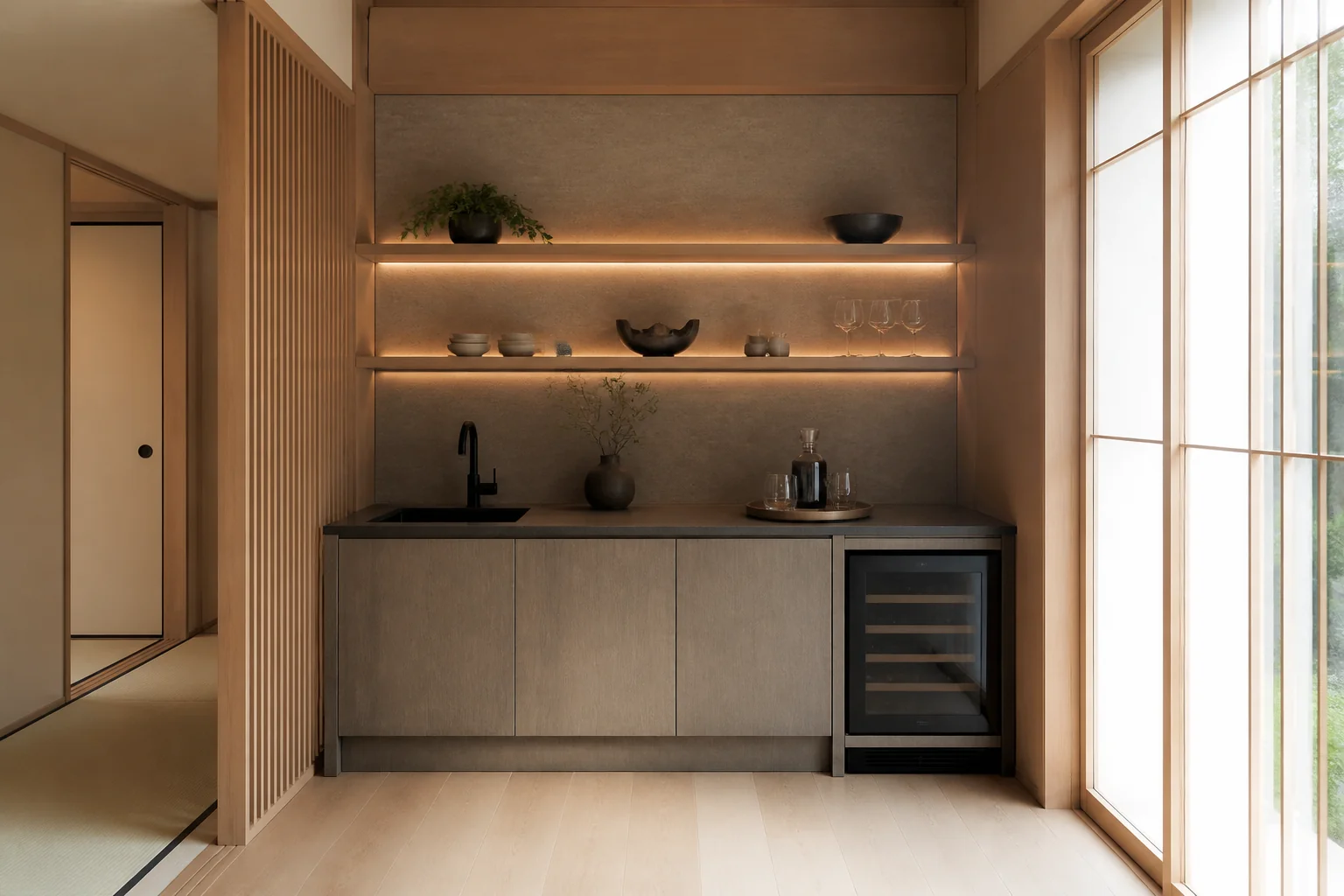 A Zen wet bar remodel
